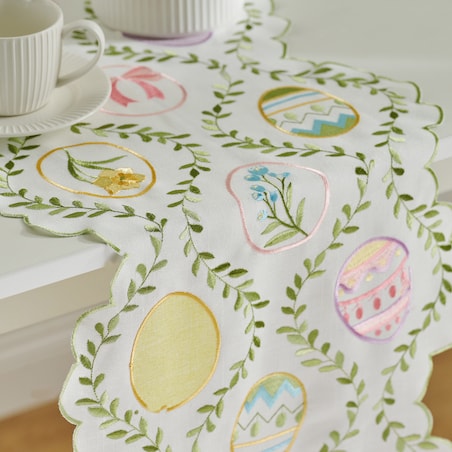Bieżnik Haftowany Pisani 35x174 cm z motywem jajka