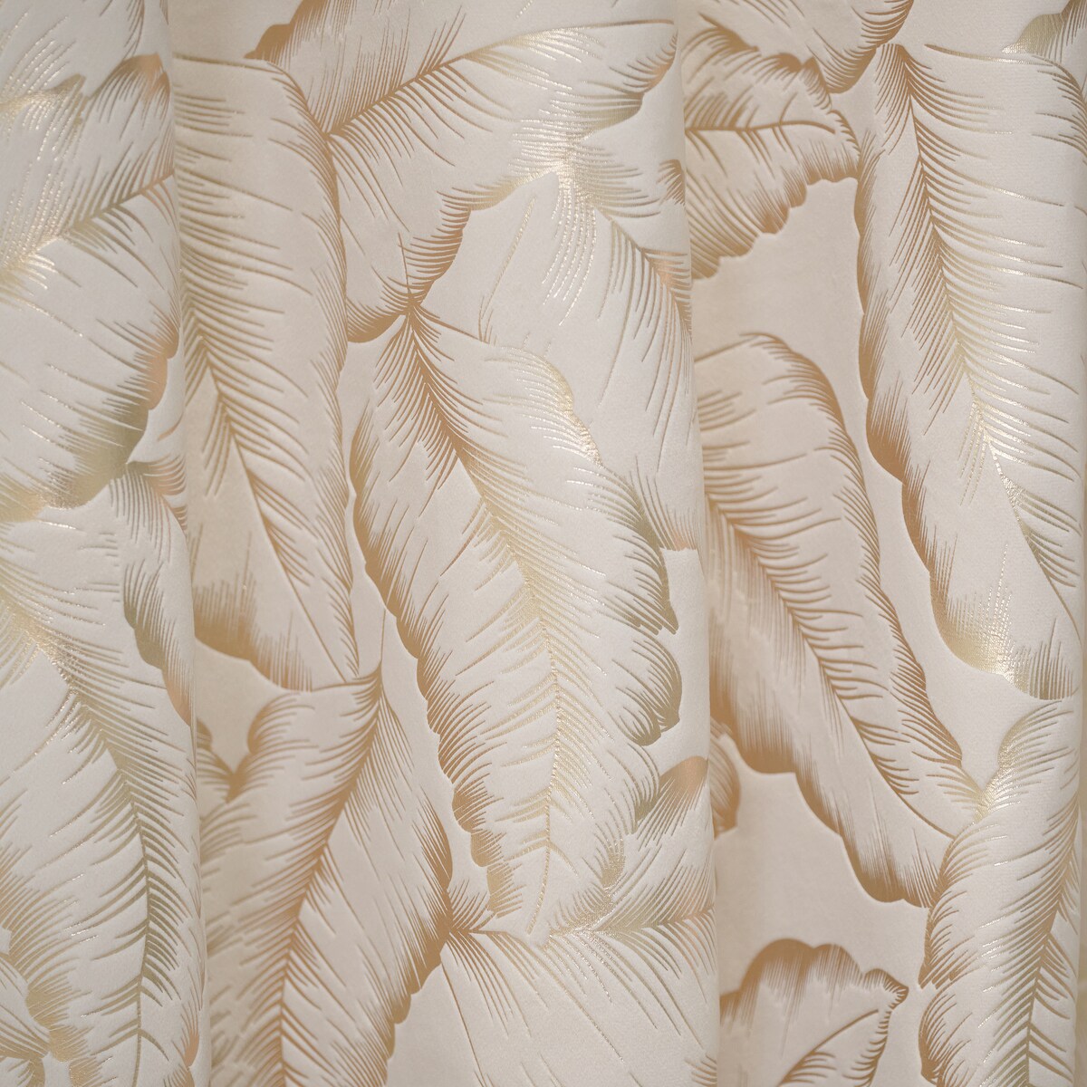 Zasłona Welwetowa Foglare 140x280 cm z motywem liściastym