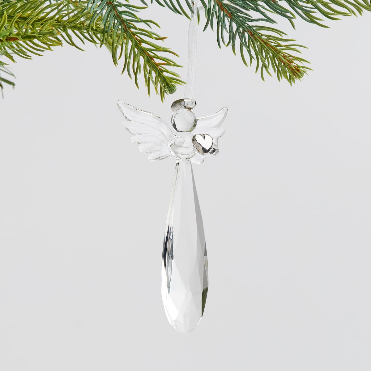 Dekoracja wisząca szklana Iceangel z motywem anioła