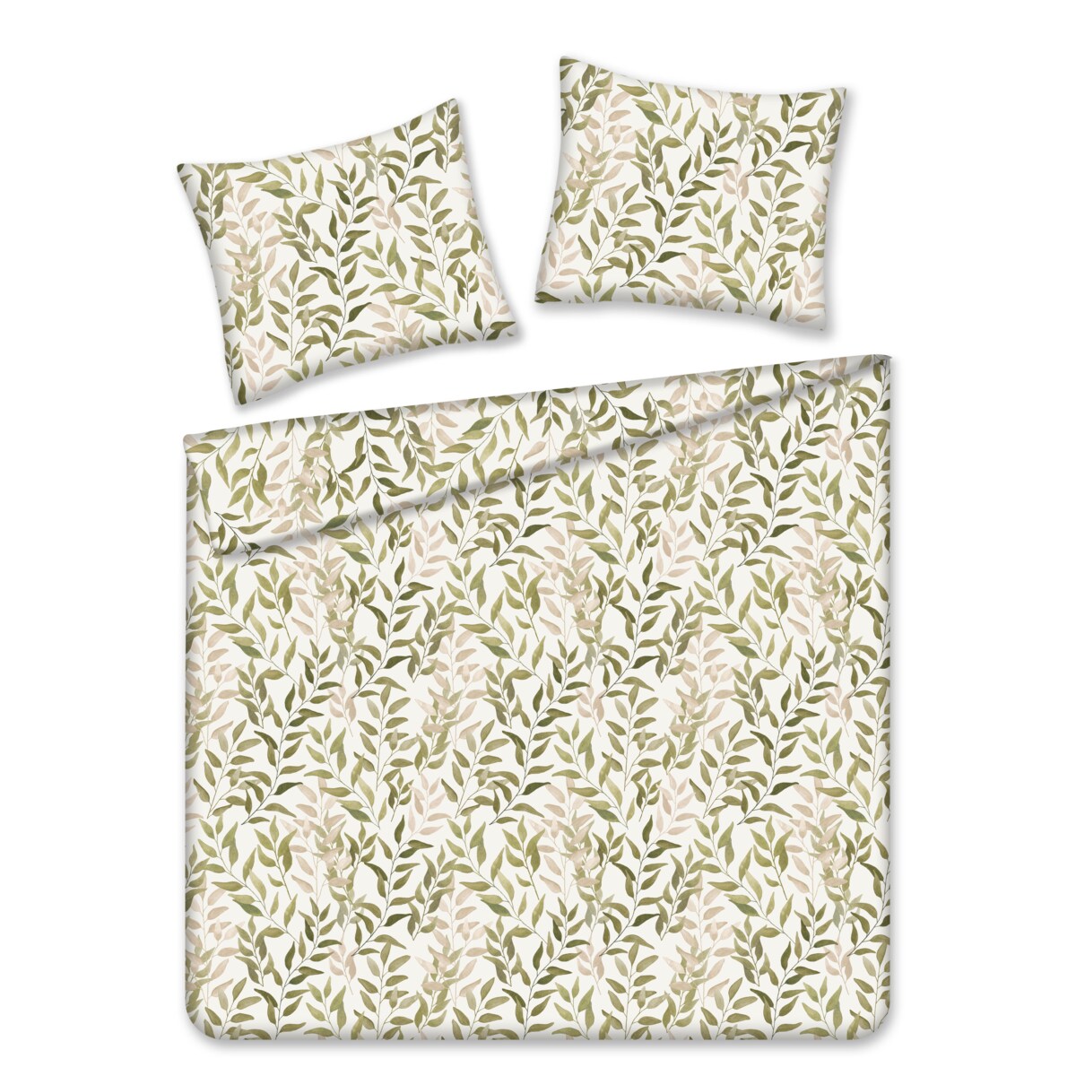Pościel Bawełniana Kalivia 160x200 cm z motywem liściastym
