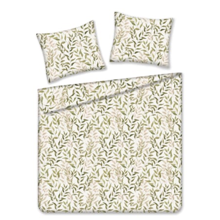 Pościel Bawełniana Kalivia 160x200 cm z motywem liściastym