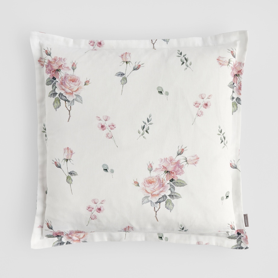 Poszewka z nadrukiem Charyor 45x45 cm z motywem kwiatowym