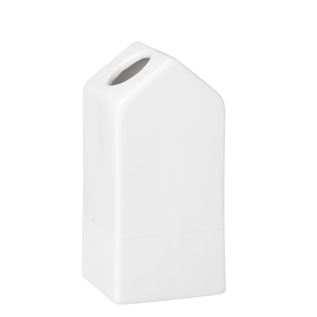 Zestaw 4 wazoników, domki białe, Porcelana