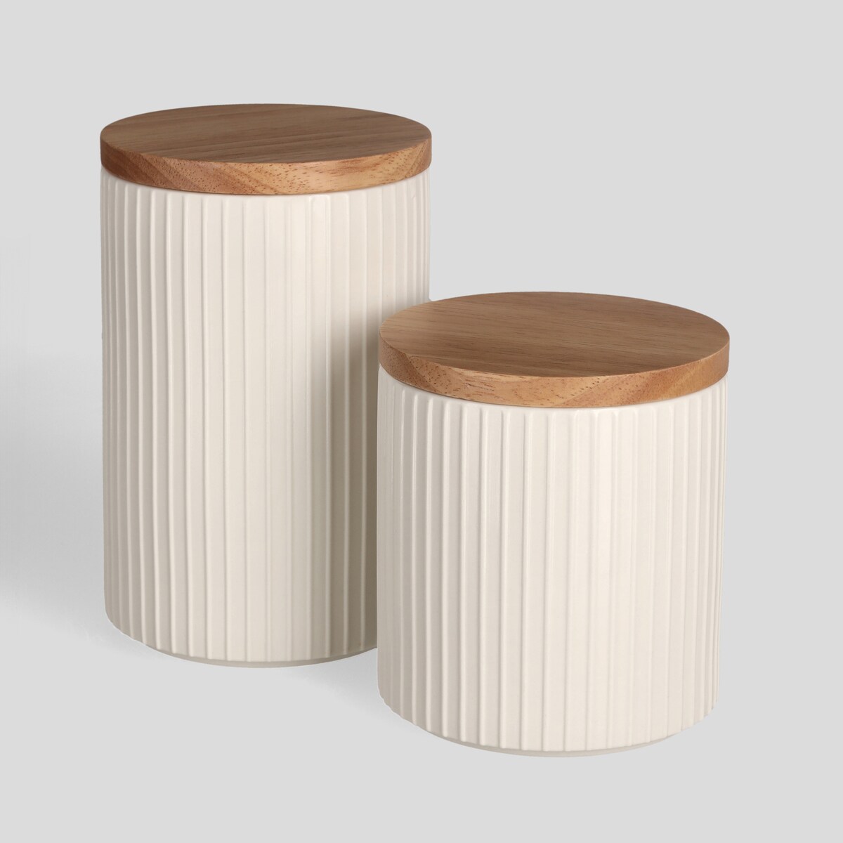 Ceramiczny pojemnik z bambusową pokrywką Linioso