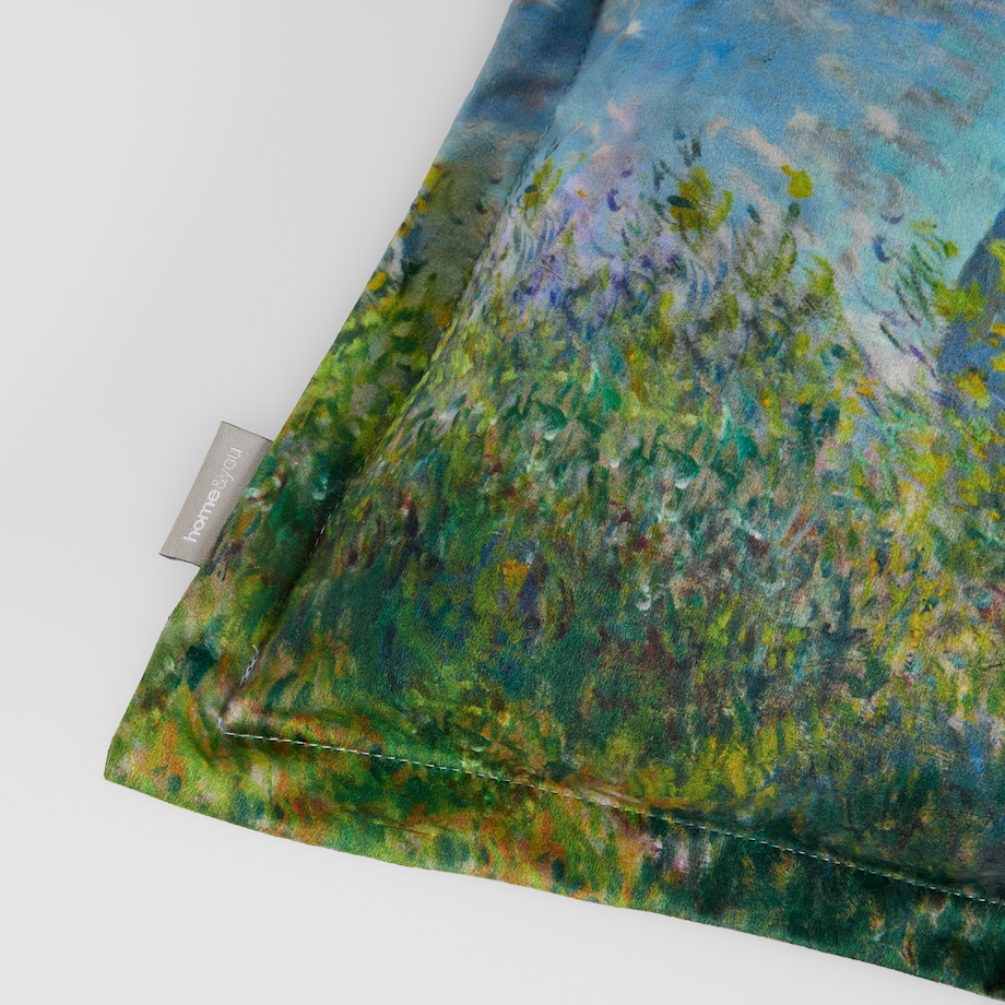 Poszewka z nadrukiem Madame Monet 45x45 cm z motywem z obrazu Claude'a Moneta