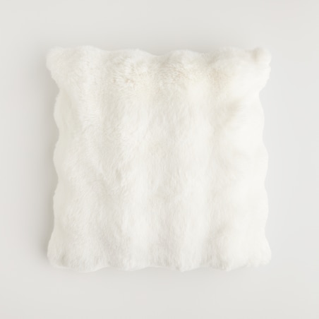 Poszewka Futrzana Bares 45x45 cm w kratę