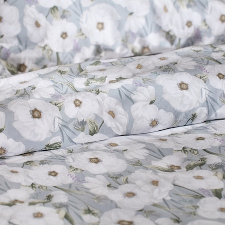 Pościel z bawełny satynowej Emeris 160x200 cm z motywem kwiatowym