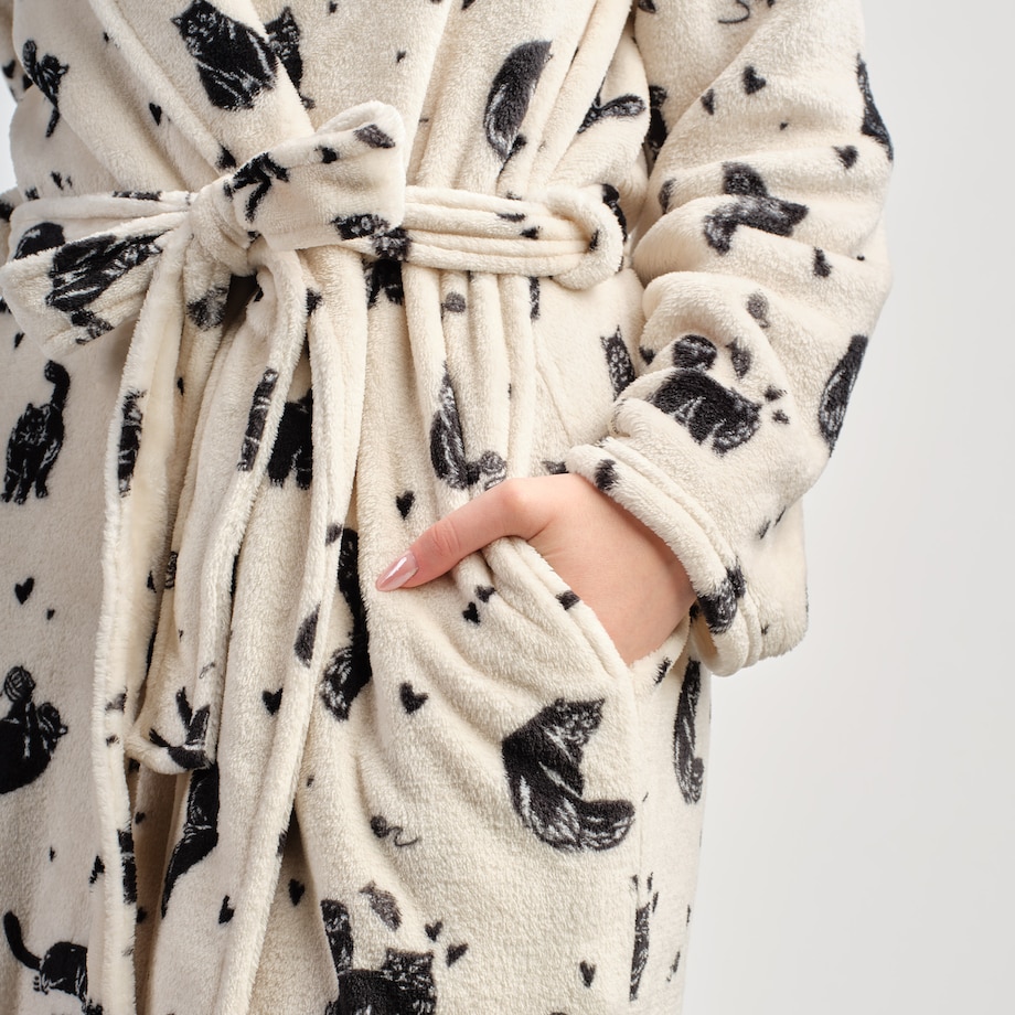 Szlafrok Kitki z motywem zwierzęcym