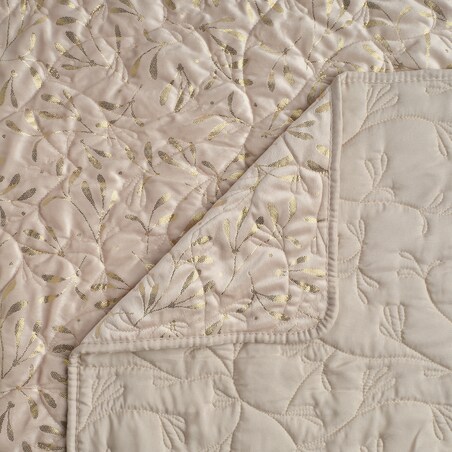 Wzorzysta narzuta na łóżko Mistelo 200x220 cm z motywem arabeski i liści