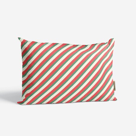 Poduszka świąteczna - Kolorowe pasy 40x60 cm