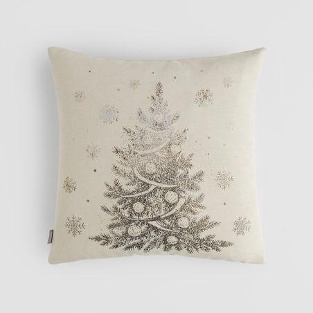 Poszewka Żakardowa Holis 45x45 cm z motywem choinki