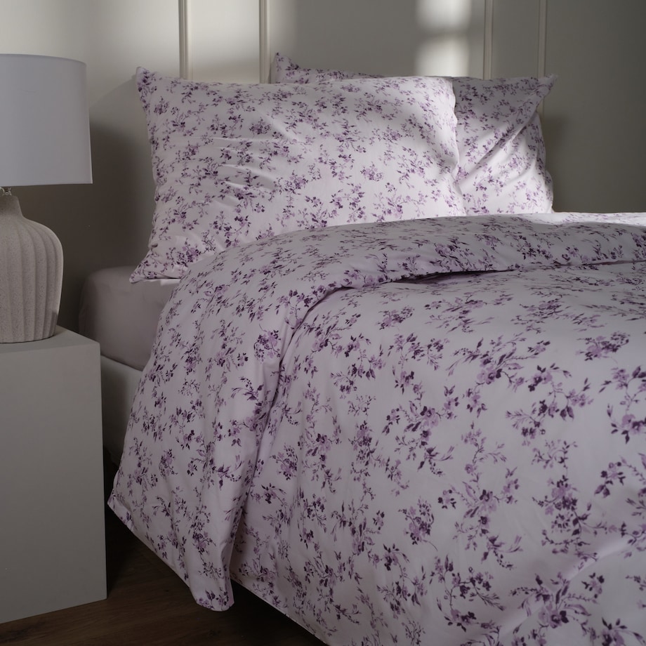 Pościel Bawełniana Fiorre 160x200 cm z motywem roślinnym