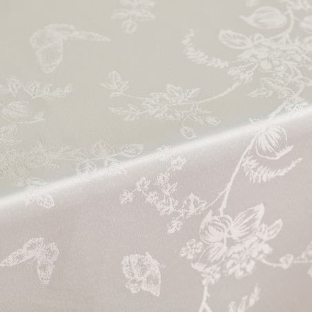 Obrus Żakardowy Allanis 130x180 cm z motywem kwiatowym