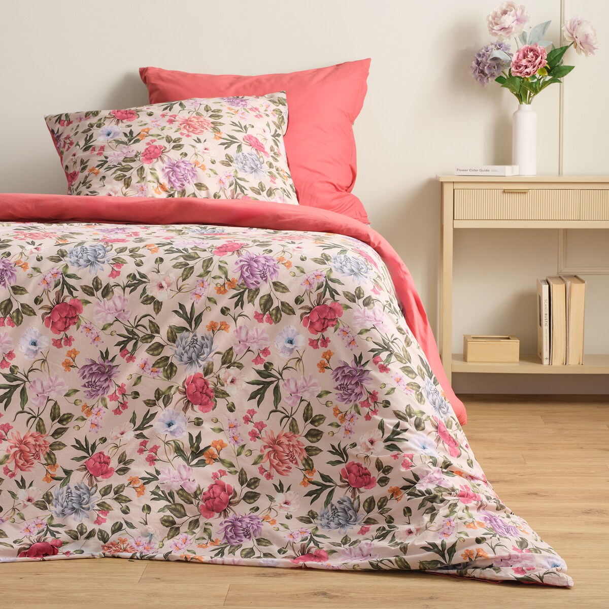 Pościel Bawełniana Tenebrosa 200x220 cm z motywem kwiatowym