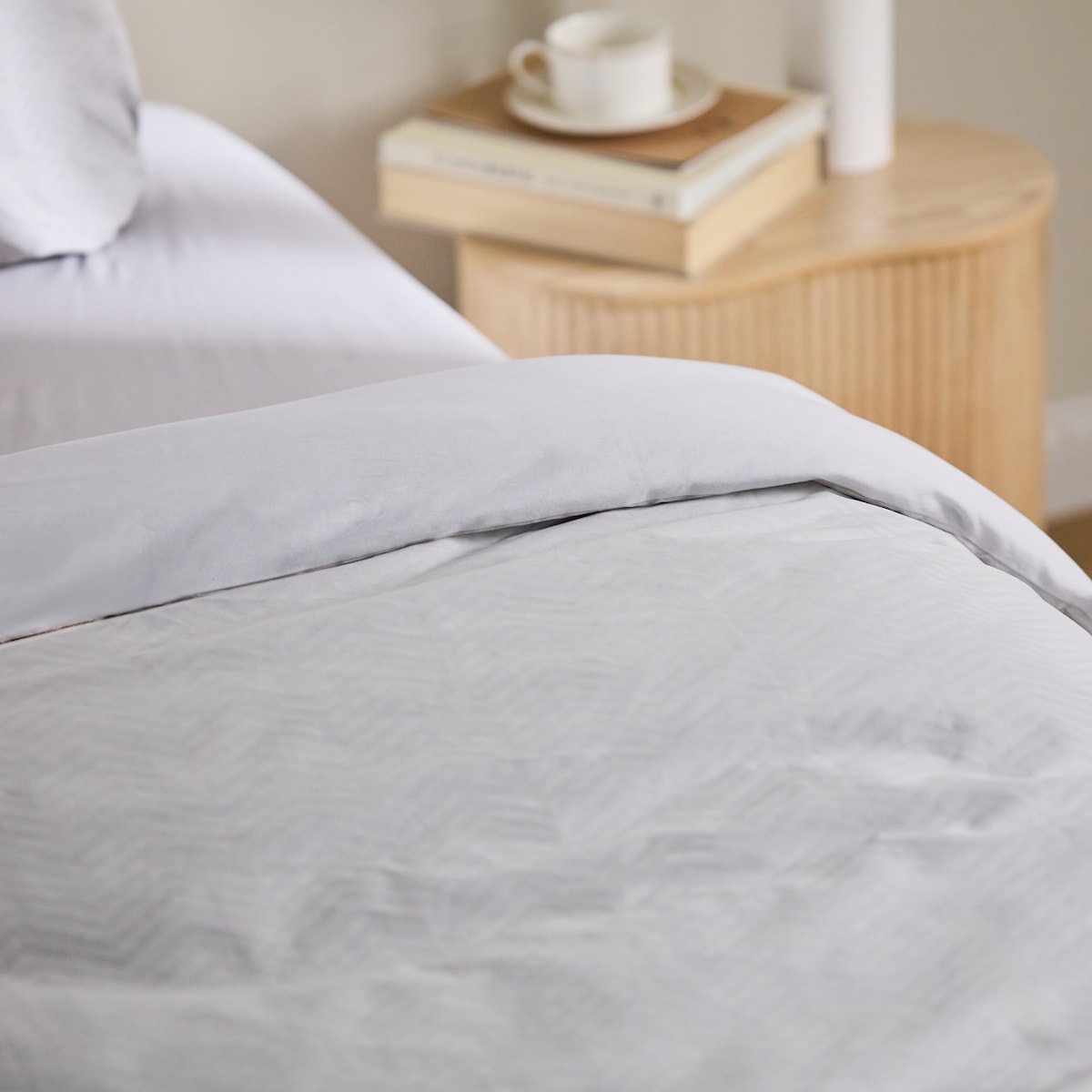 Pościel z bawełny satynowej Samjon 140x200 cm z motywem geometrycznym