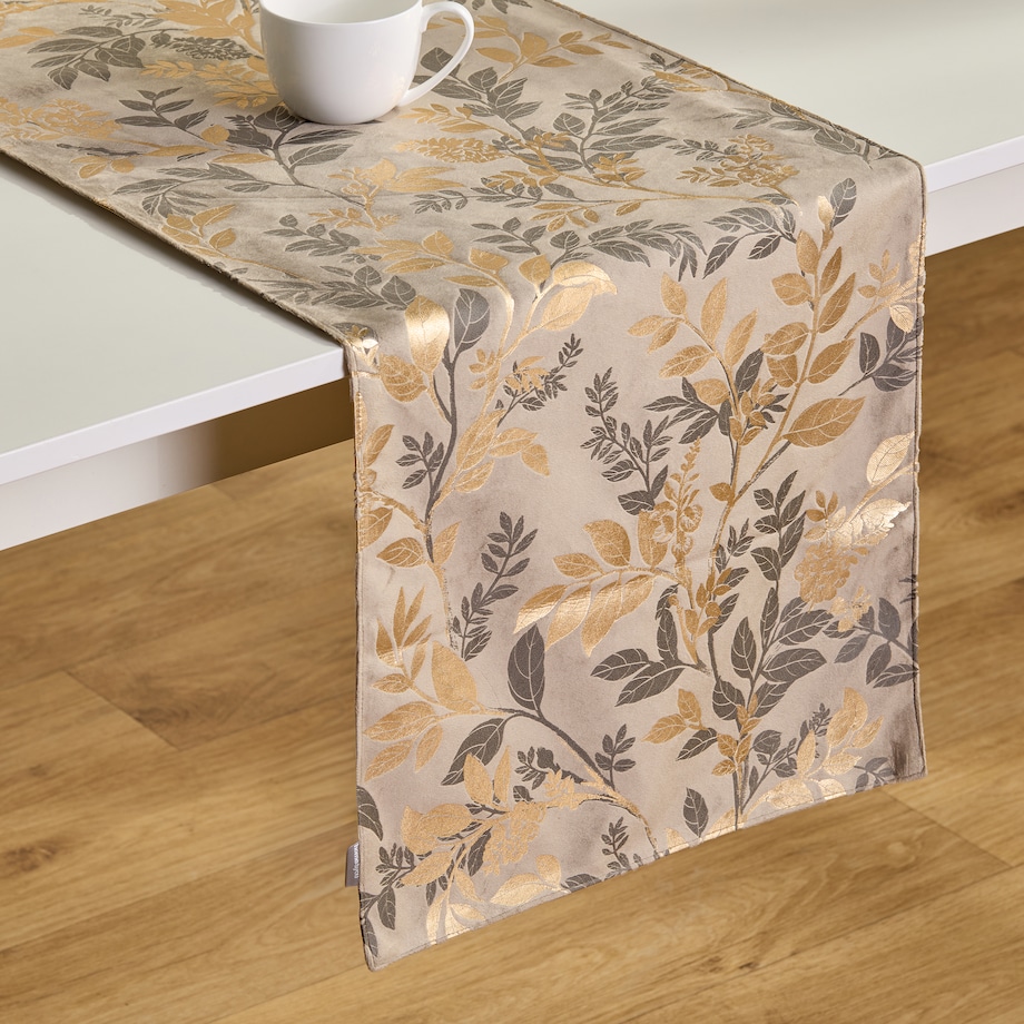 Bieżnik z nadrukiem Verla 40x180 cm z wzorem kwiatowym