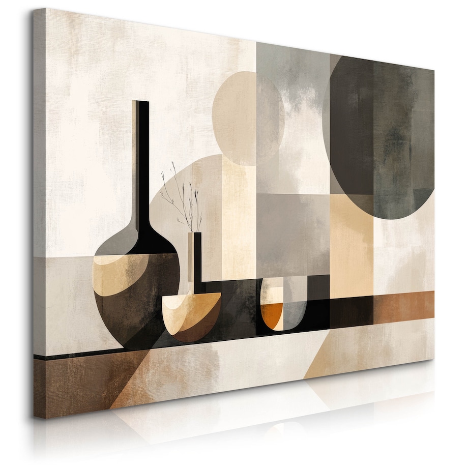 Obraz Canvas Do Salonu Abstrakcja Martwa Natura Styl Boho 70x50cm