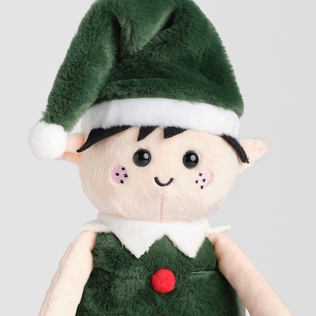 Przytulanka Elfi z motywem mikołaja
