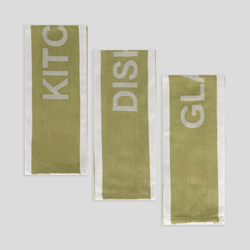 Komplet Ścierek Essential 45x70 cm z motywem napisów