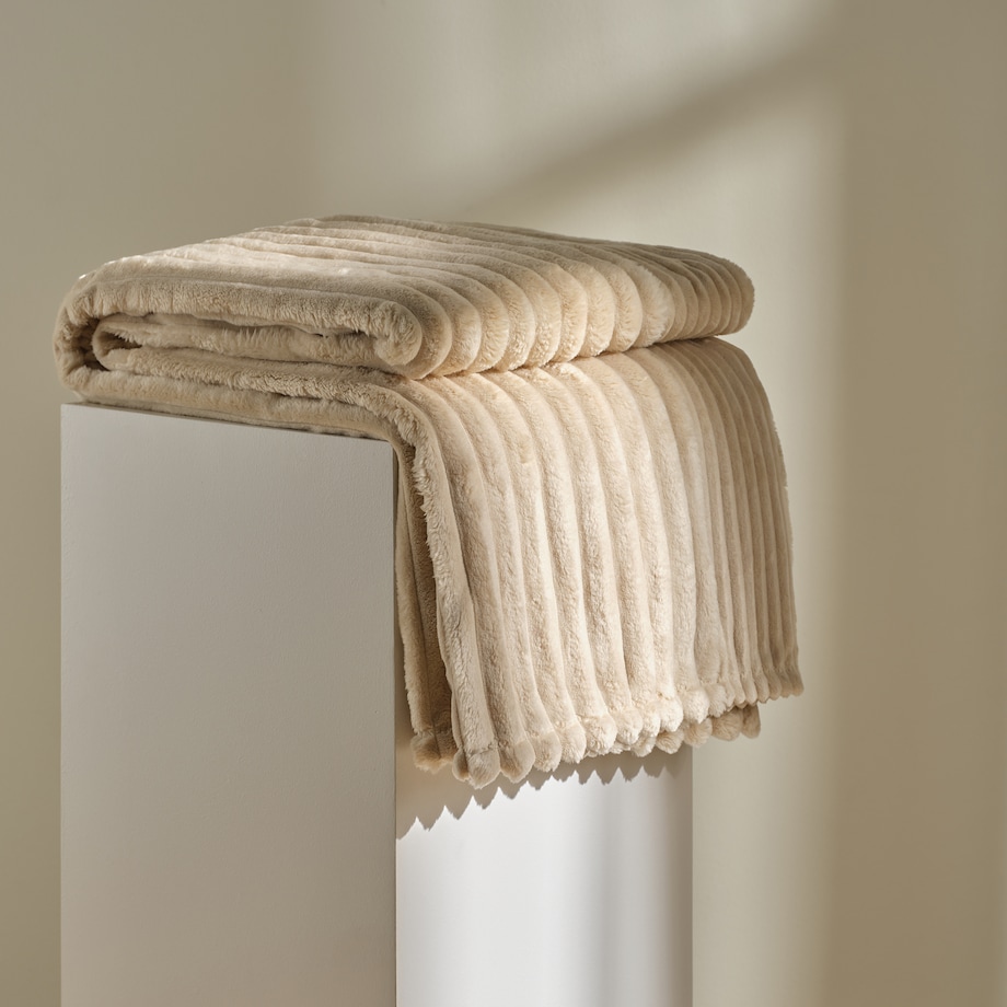 Jednokolorowy koc żakardowy Divite 200x220 cm