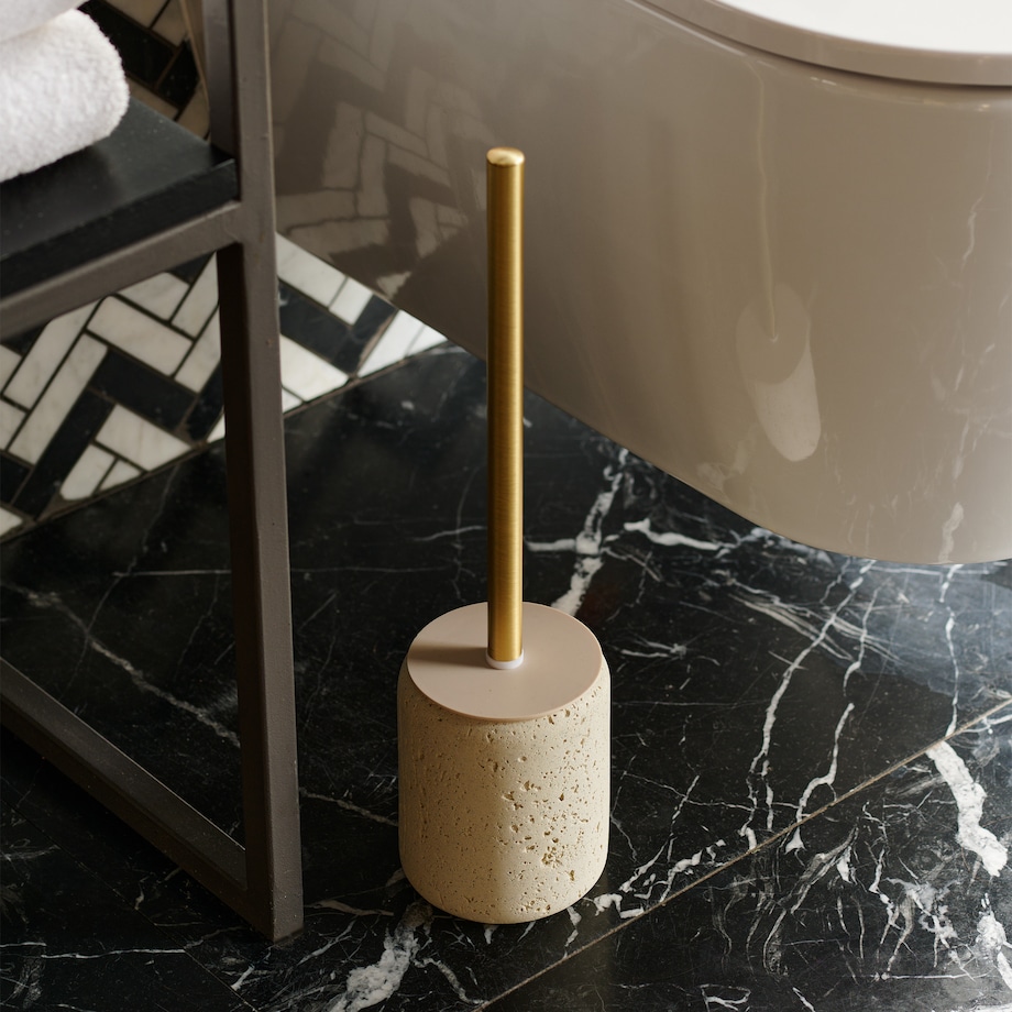 Szczotka toaletowa z masy żywicznej kamienny efekt alis