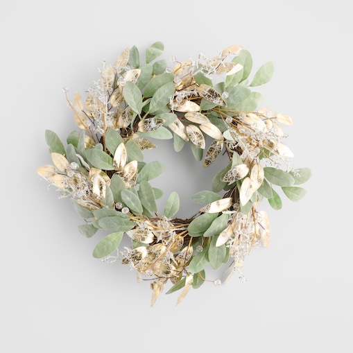 Wianek Led Sagiane z motywem roślinnym