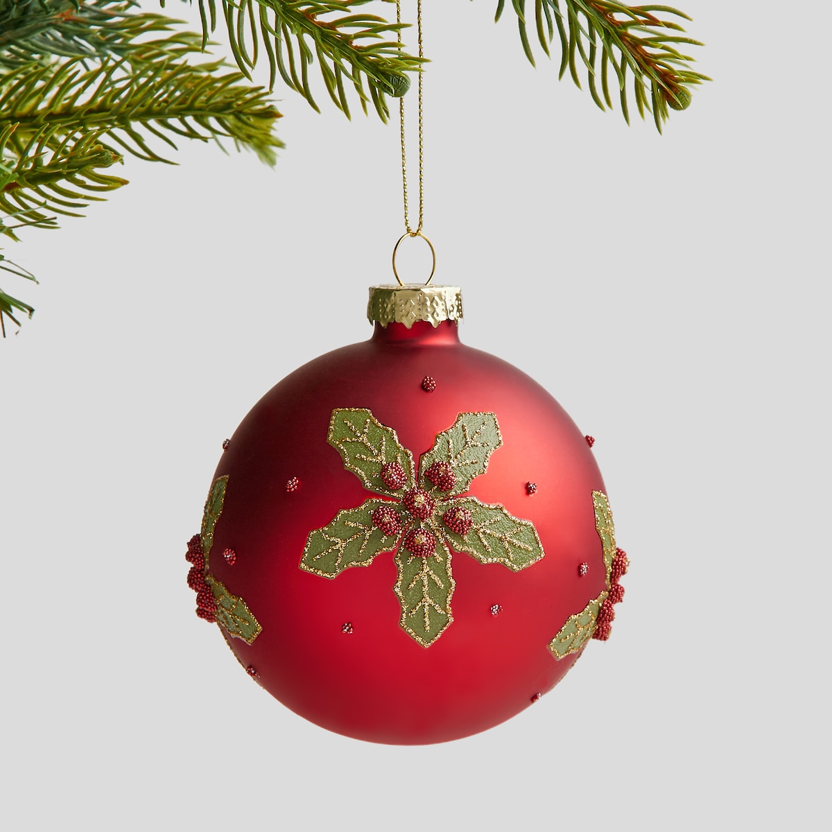 Bombka szklana Hollini z motywem gwiazdy betlejemskiej