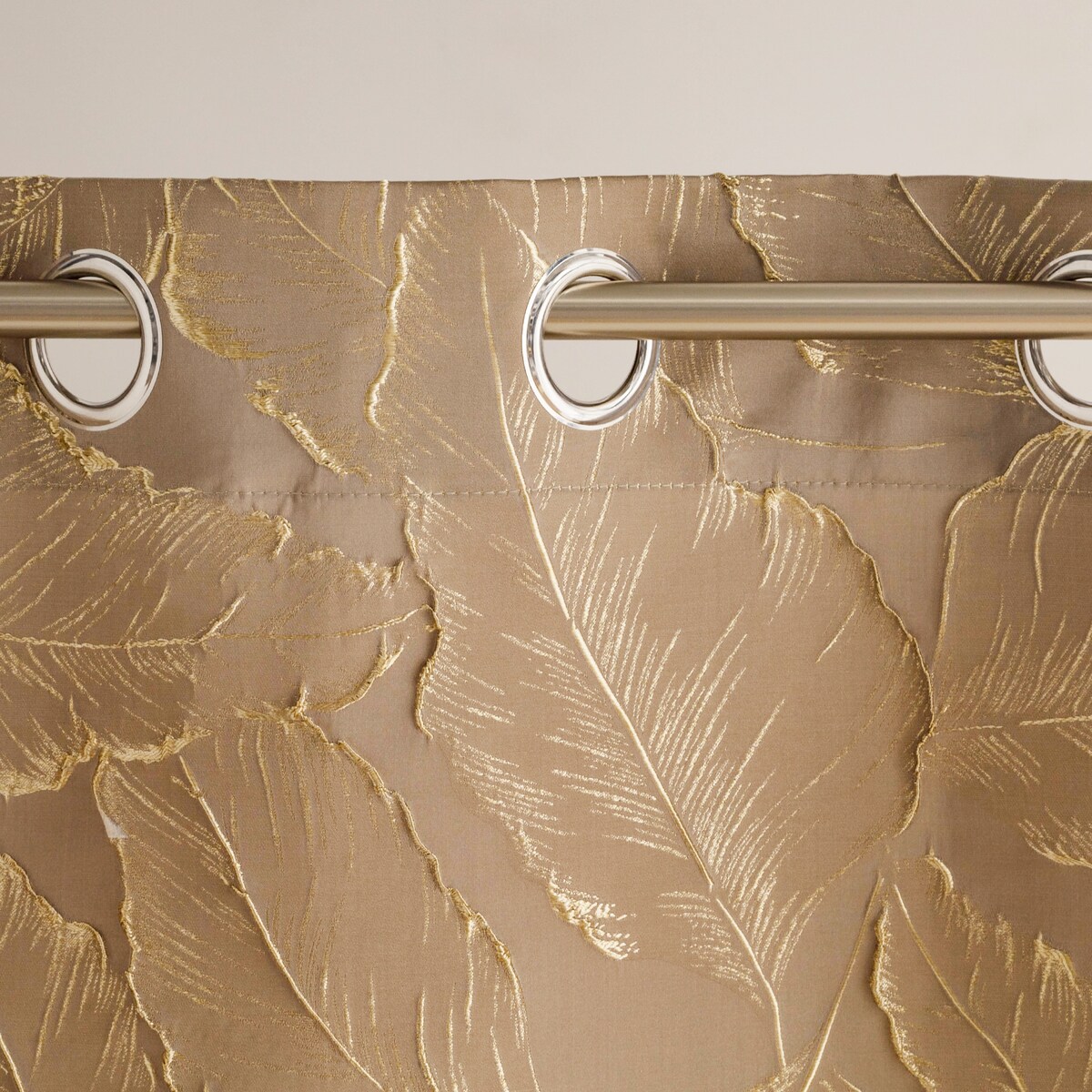 Zasłona Żakardowa Fernaso 140x250 cm z motywem liściastym