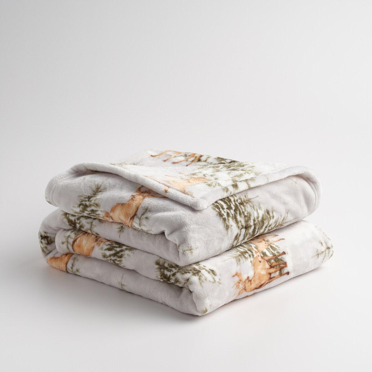 Drukowany koc Hivros 150x200 cm z motywem choinki