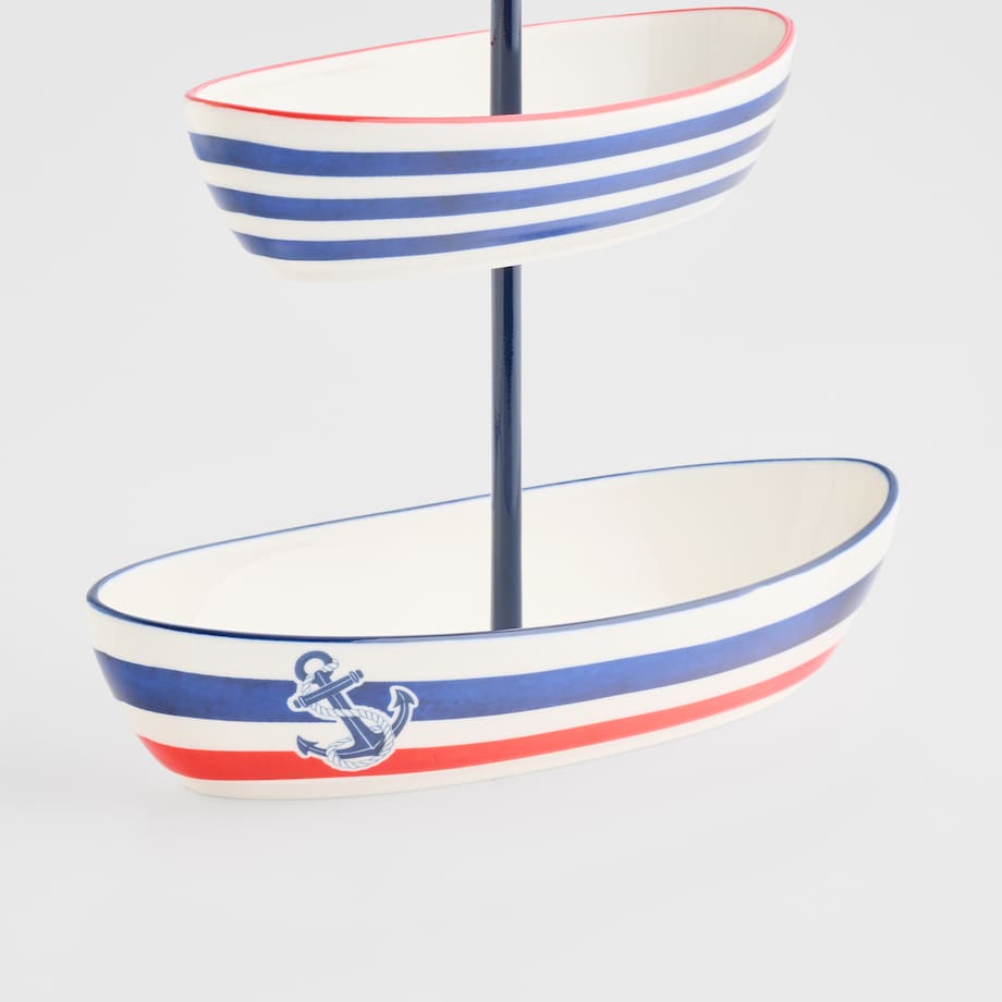 Patera Piętrowa Ancorare z motywem morskim