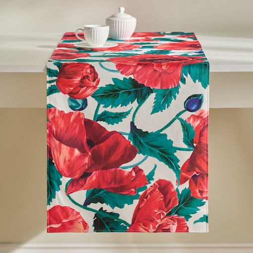 Bieżnik z nadrukiem Casinos 40x180 cm z motywem kwiatowym