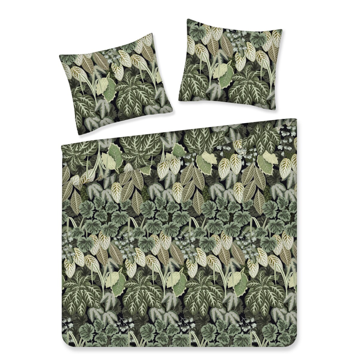 Pościel Bawełniana Coravel 160x200 cm z motywem liściastym
