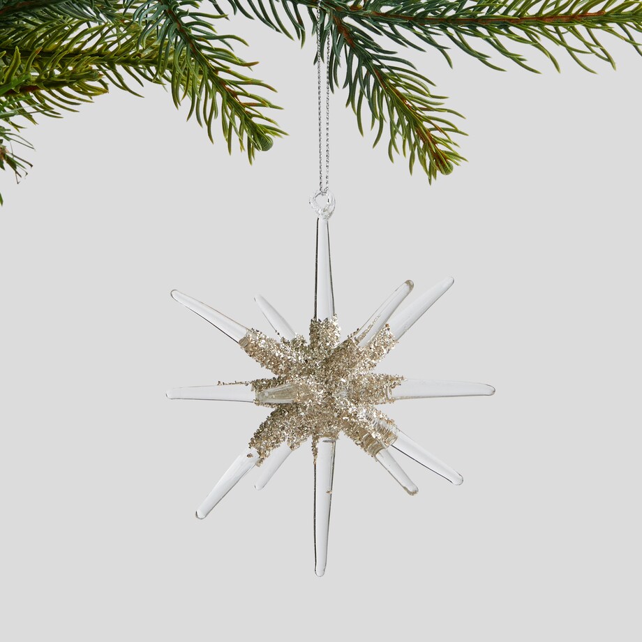 Zawieszka szklana Stario z motywem gwiazdy betlejemskiej