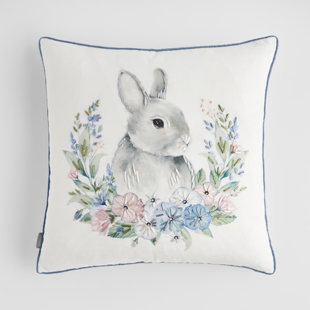 Poszewka dekoracyjna Pansileo 45x45 cm z motywem królika