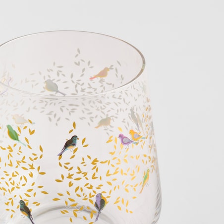 Szklanka Kolibri z motywem tropikalnym