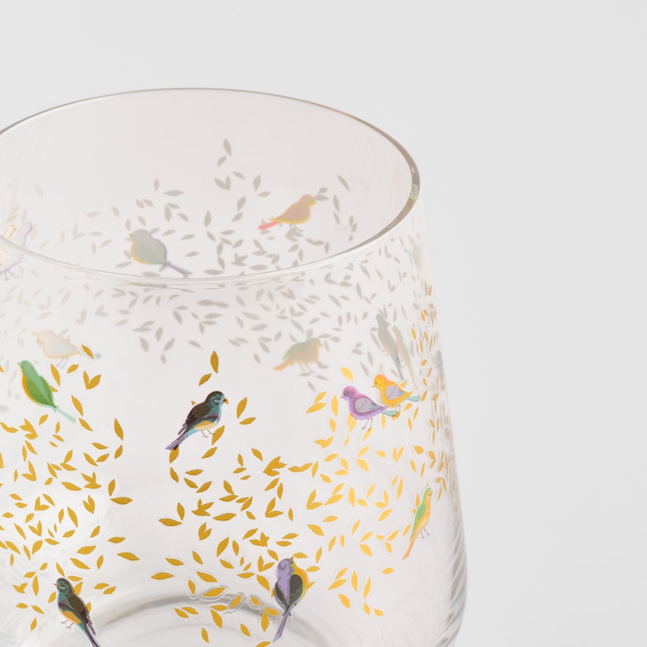 Szklanka Kolibri z motywem tropikalnym