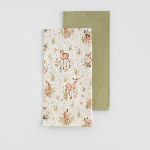 Komplet Ścierek Bambik 45x65 cm z motywem zwierzęcym