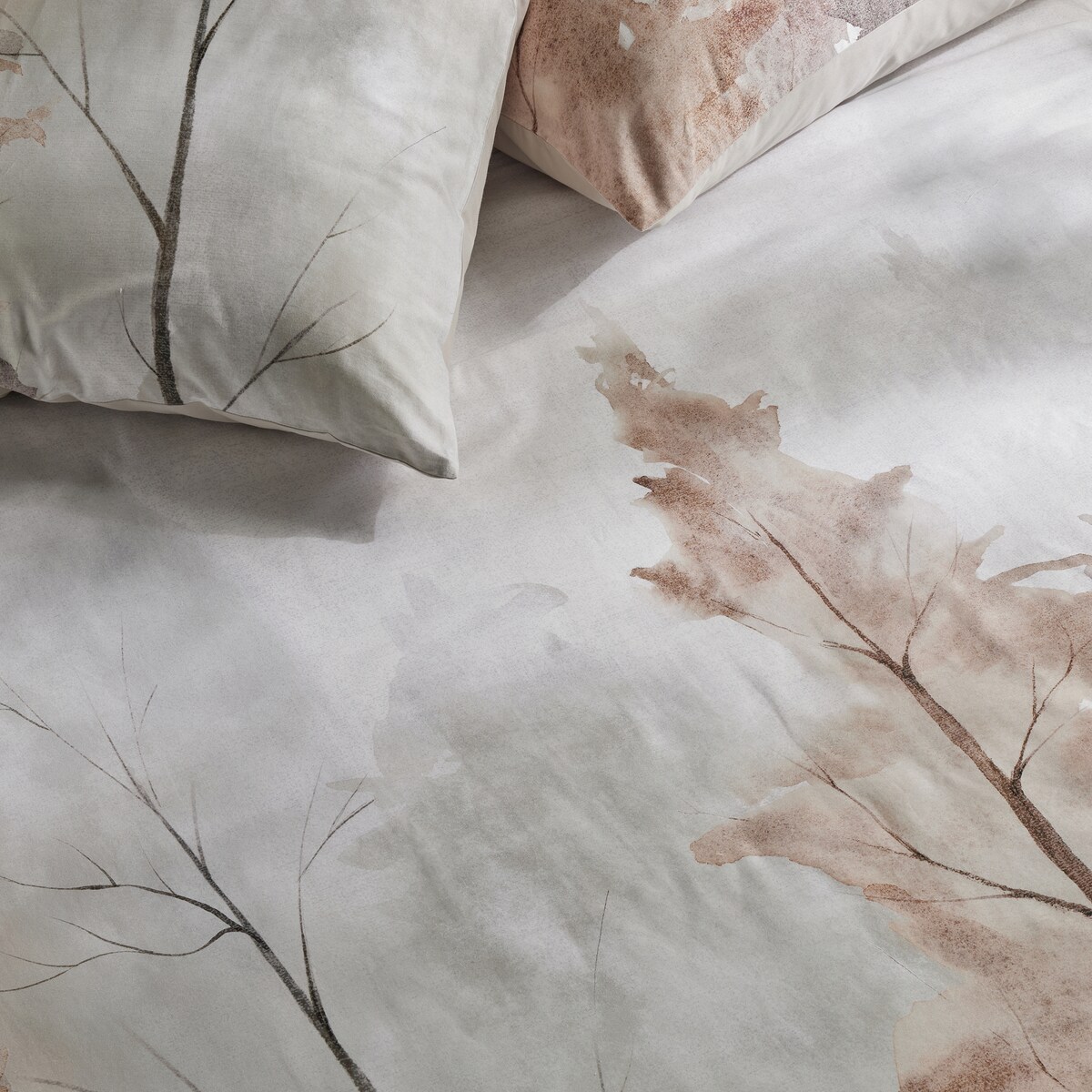 Pościel z bawełny satynowej Velrano 200x220 cm z motywem liściastym