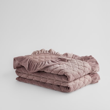 Jednokolorowa narzuta na łóżko z przeszywanym wzorem Greatte 200x220 cm