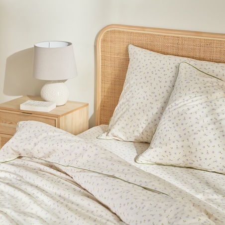 Prześcieradło bawełniane z gumką Avis 140x200 cm z wzorem kwiatowym