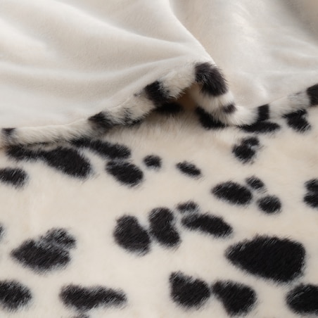 Drukowana futrzana narzuta na łóżko Ewila 180x200 cm