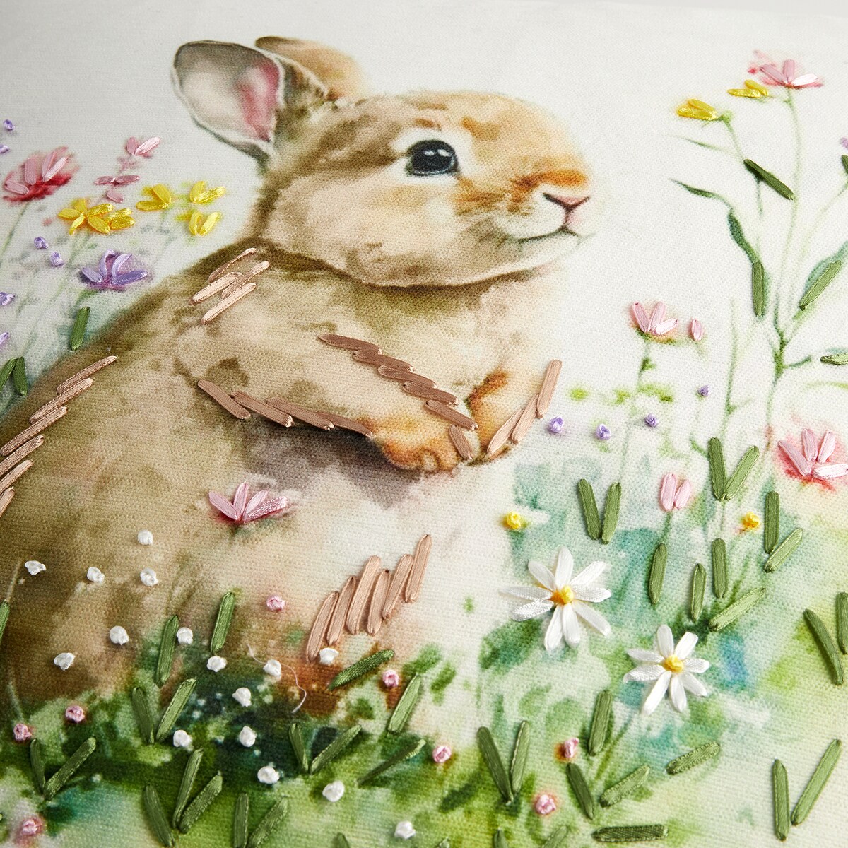 Poszewka Haftowana Bunnelle 45x45 cm z motywem królika