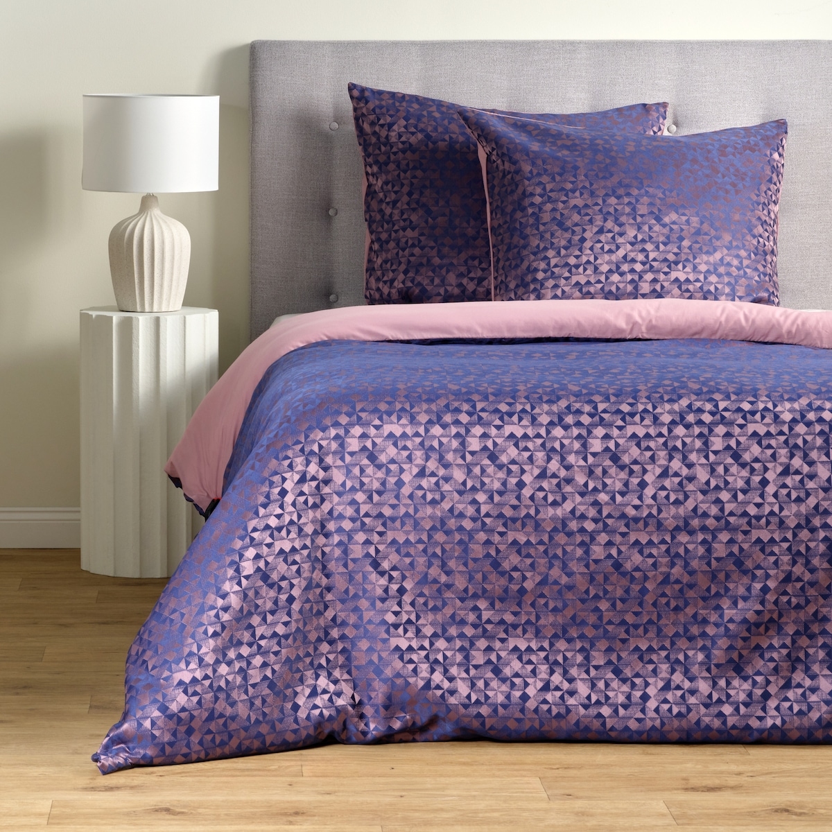 Pościel Żakardowa Modulo 160x200 cm z motywem geometrycznym