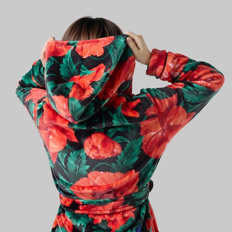 Szlafrok Casinos z motywem kwiatowym