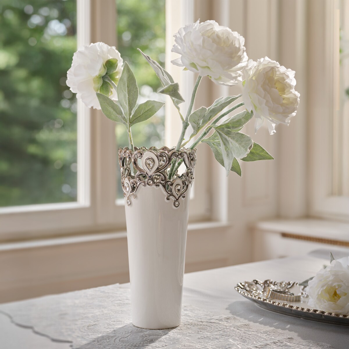 Wazon Palazzo z motywem geometrycznym