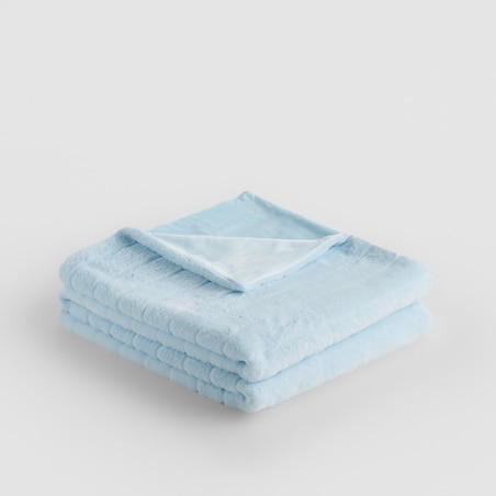 Jednokolorowa futrzana narzuta na łóżko Classolo 180x200 cm