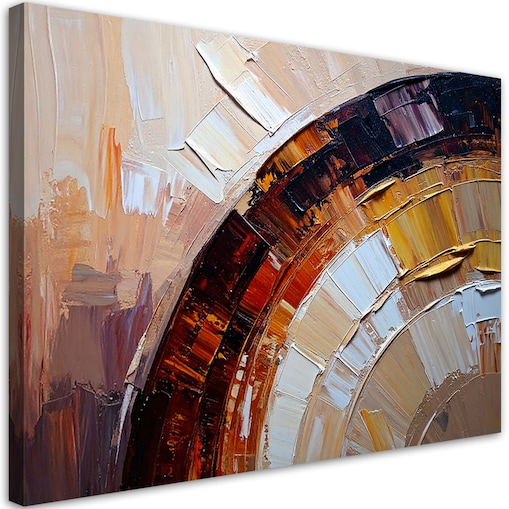 Feeby Obraz nowoczesny do salonu, Kolorowa Abstrakcja Półokręgi 90x60