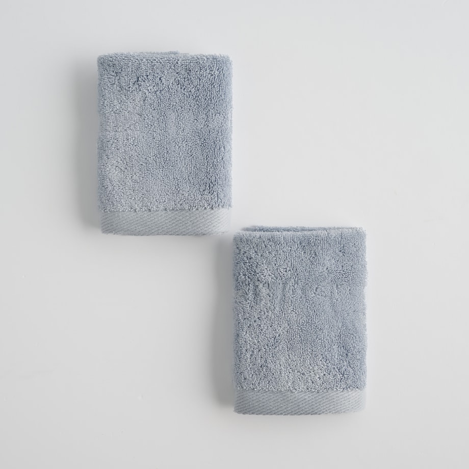 Komplet 2 szt. ręczników z bawełny egipskiej do twarzy lub do rąk Spa 30x30 cm