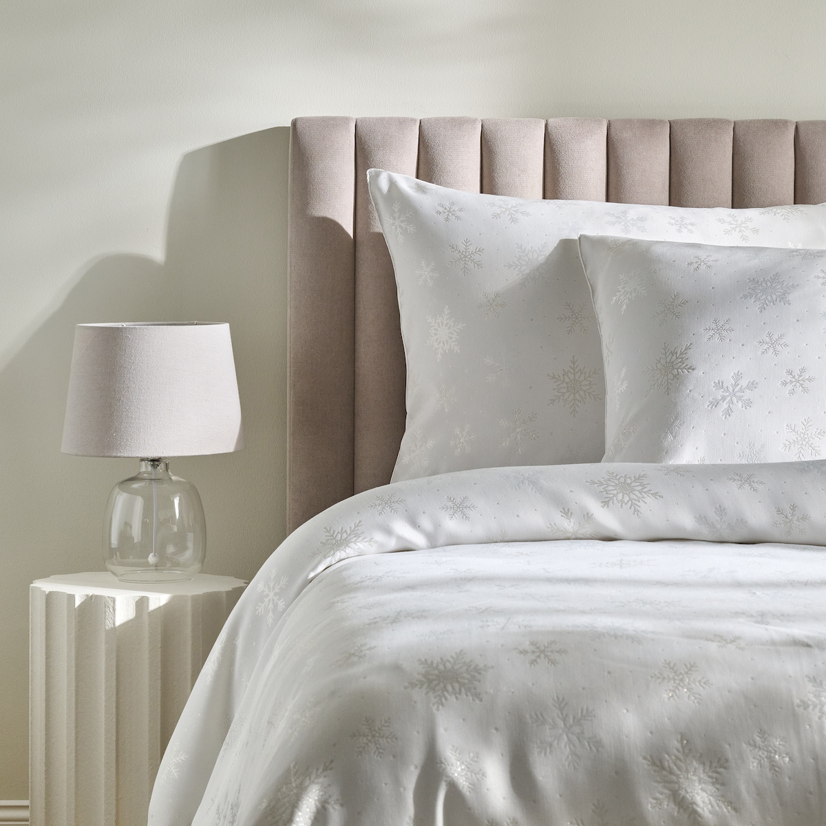 Pościel Żakardowa Preciosita 200x220 cm z motywem śnieżynki