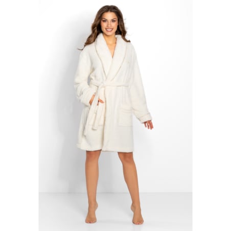 Szlafrok Glamour Ecru-Gold, XL